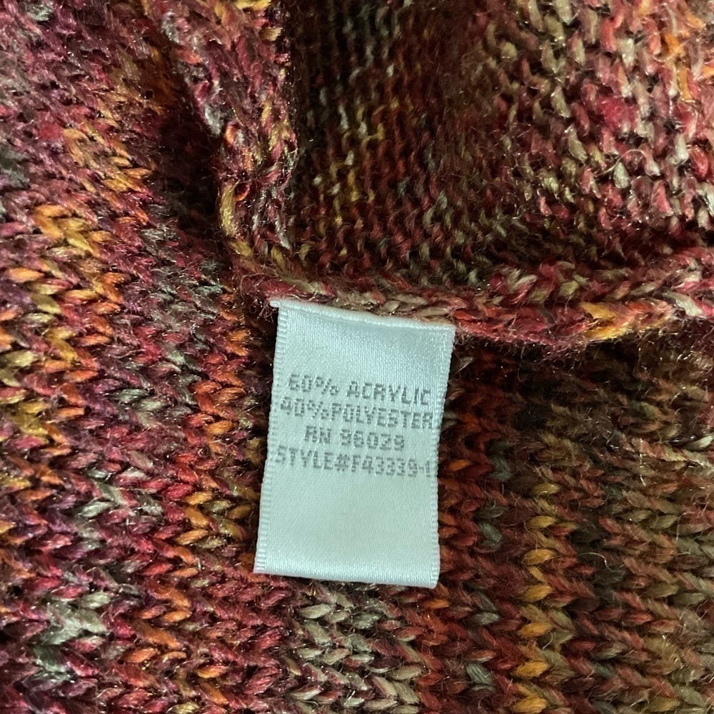 Ponsesa Open Front Cardigan in Rust Red size Medium - Picture 9 of 10
